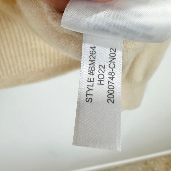 J.Crew Cashmere Shrunken Turtleneck Sweater Classic Cream Ivory Womens XL - Picture 7 of 11